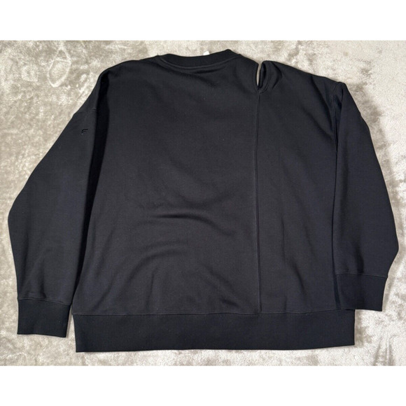 Fabletics Black Fleece Split Neck Sweatshirt XL and Matching Sweatpants L Set - Picture 3 of 10